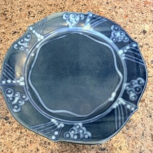 Elegant Blue Ceramic Platter